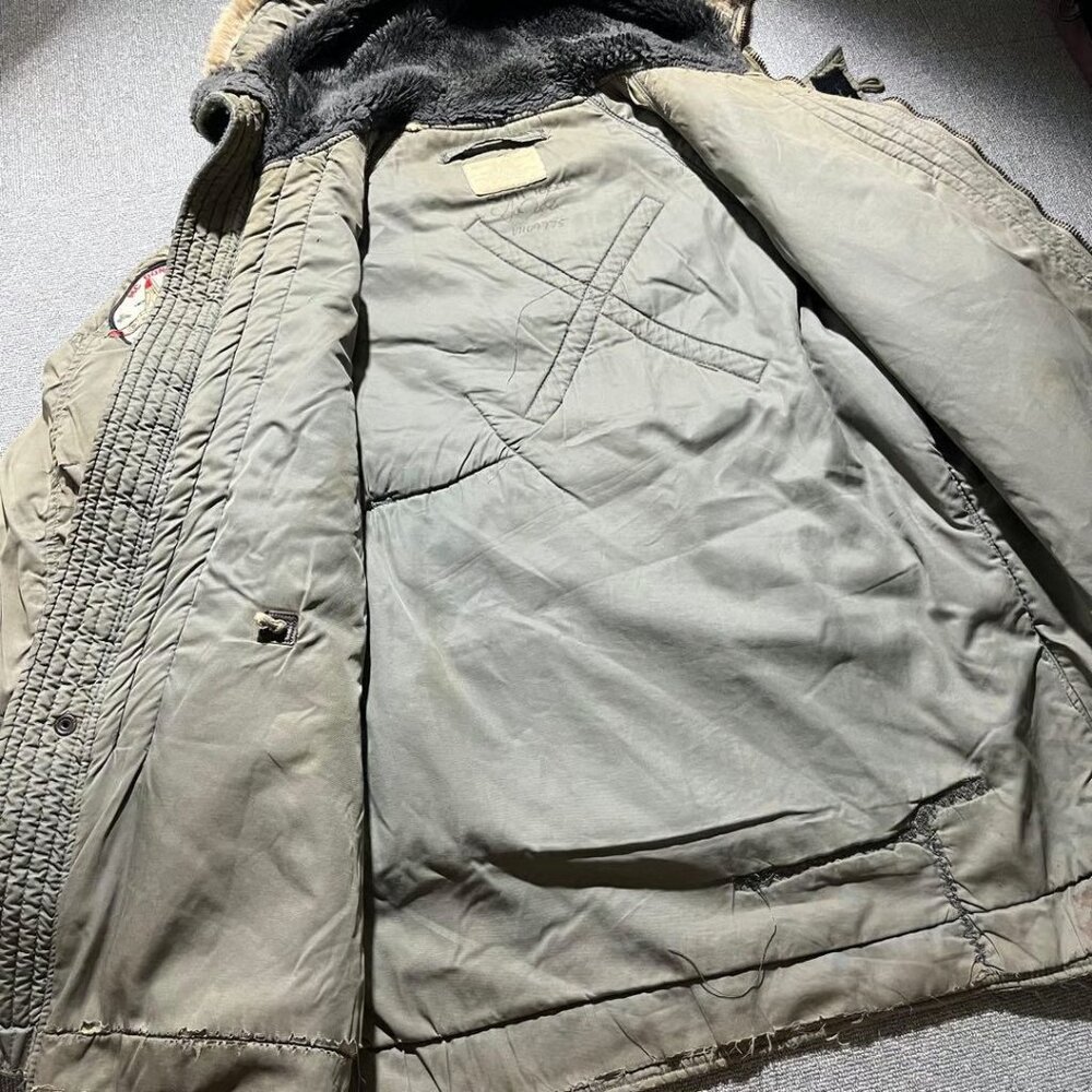 70s USAF N3B vintage military flight jacket, used clothing, USA